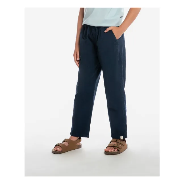 Pantalones de algodón ecológico | Azul Marino