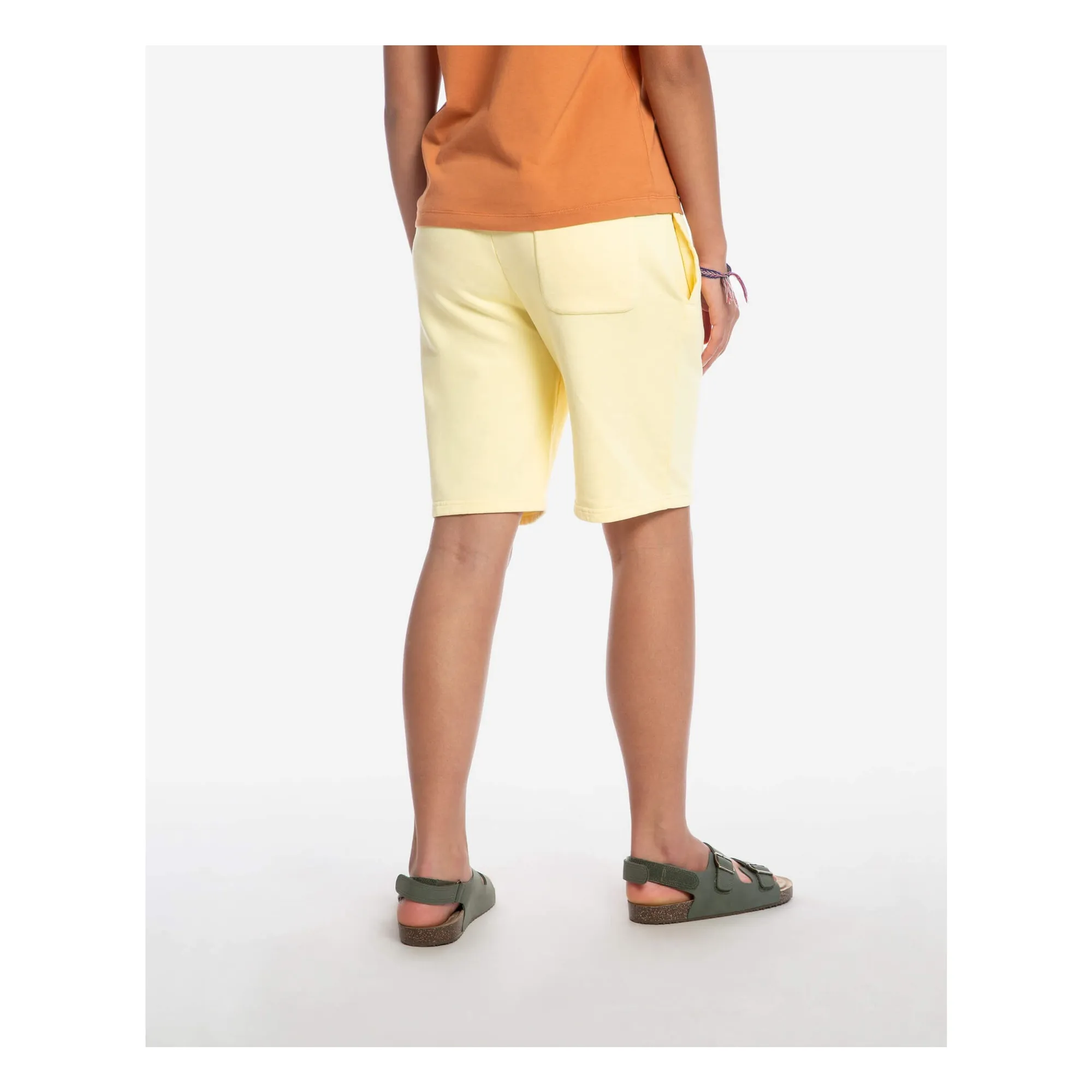 Short Uni Coton Bio | Jaune pâle- Image produit n°6