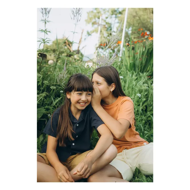 Plain Organic Cotton Shirt | Navy blue