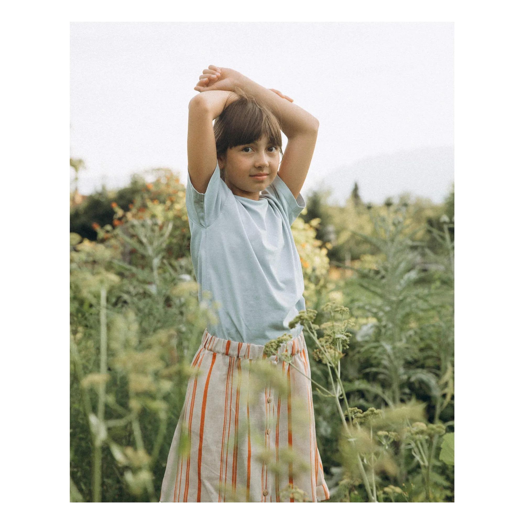 T-shirt Summer Uni Coton Bio | Bleu pâle- Image produit n°3