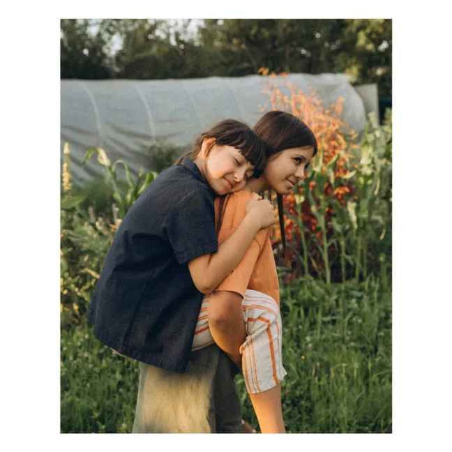 Camiseta de verano de algodón ecológico | Naranja