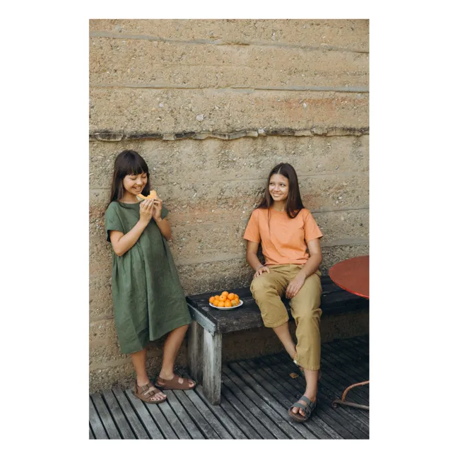 Camiseta de verano de algodón ecológico | Naranja