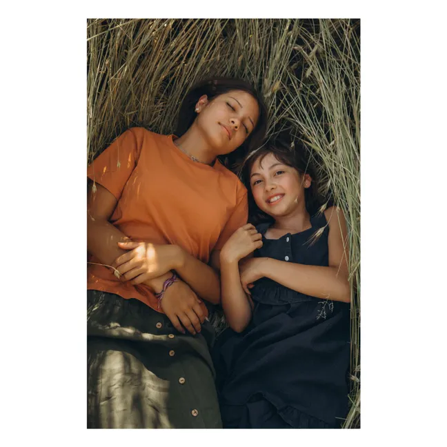 Camiseta de verano de algodón ecológico | Naranja