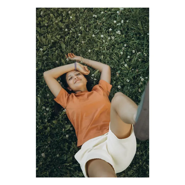 Camiseta de verano de algodón ecológico | Naranja