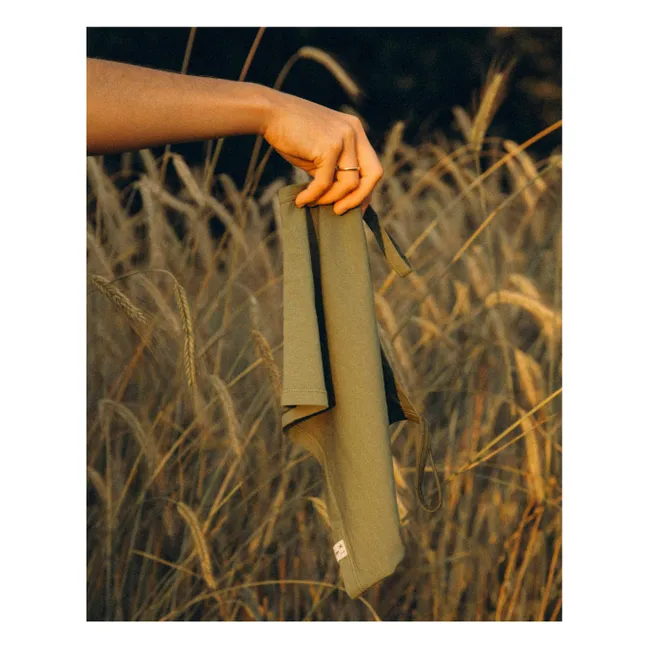 Débardeur Uni Crop Coton Bio | Olive