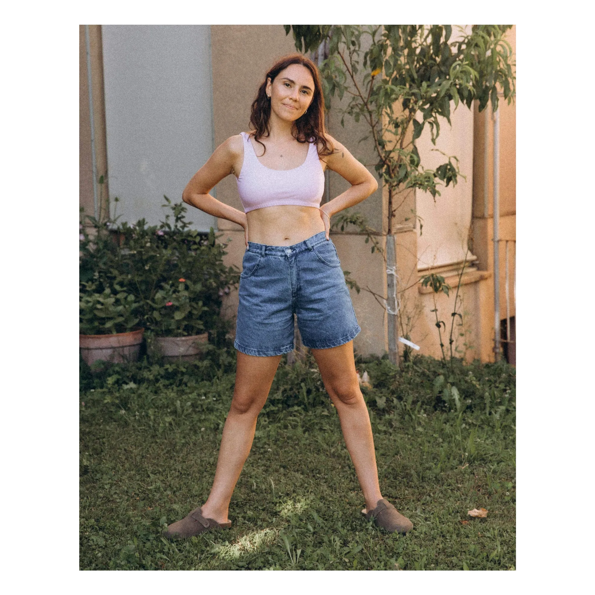 Brassière Unie Coton Bio | Mauve- Image produit n°2