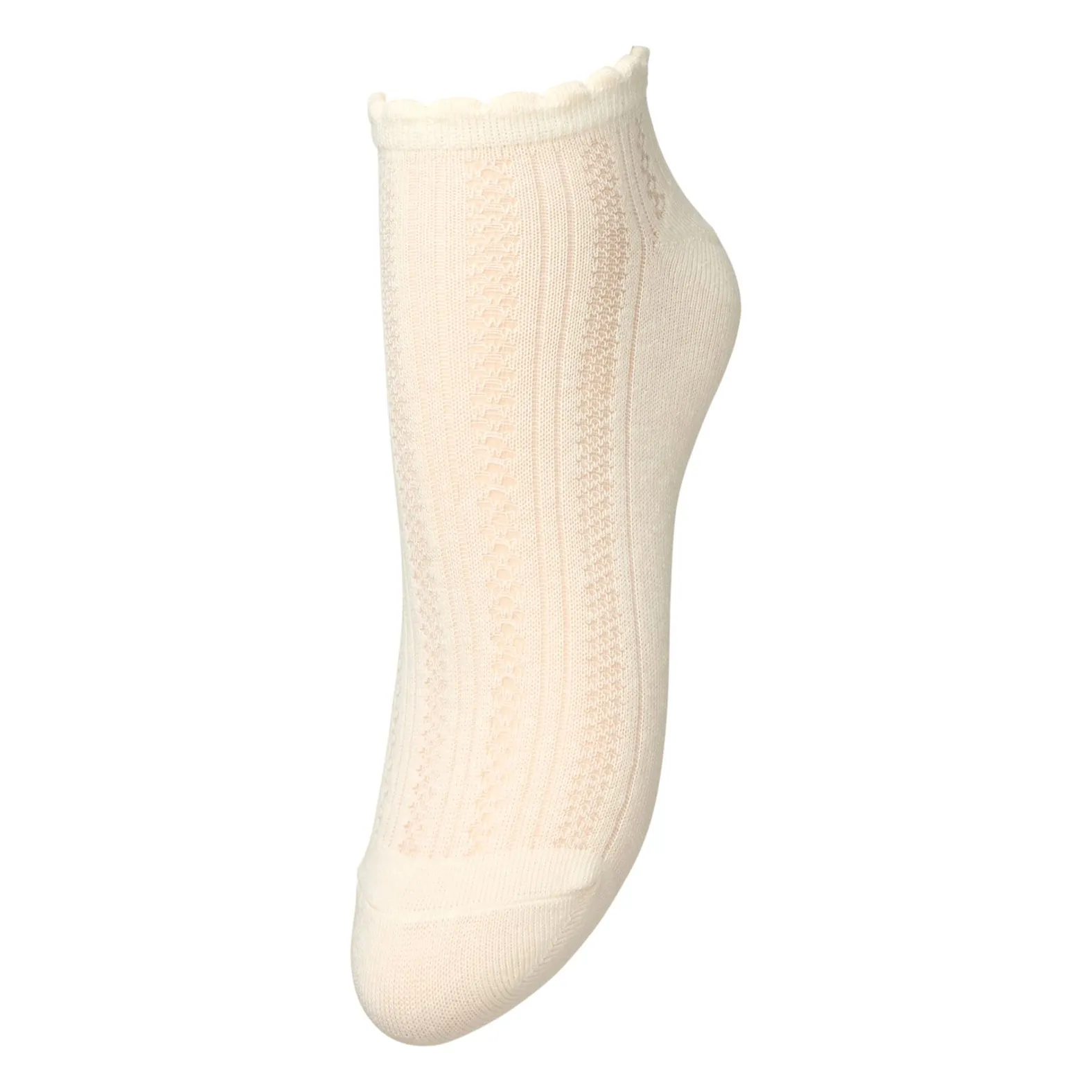 Becksöndergaard Ecru Crochia Cotton Socks