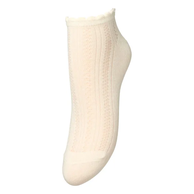 Crochia Cotton Socks | Ecru