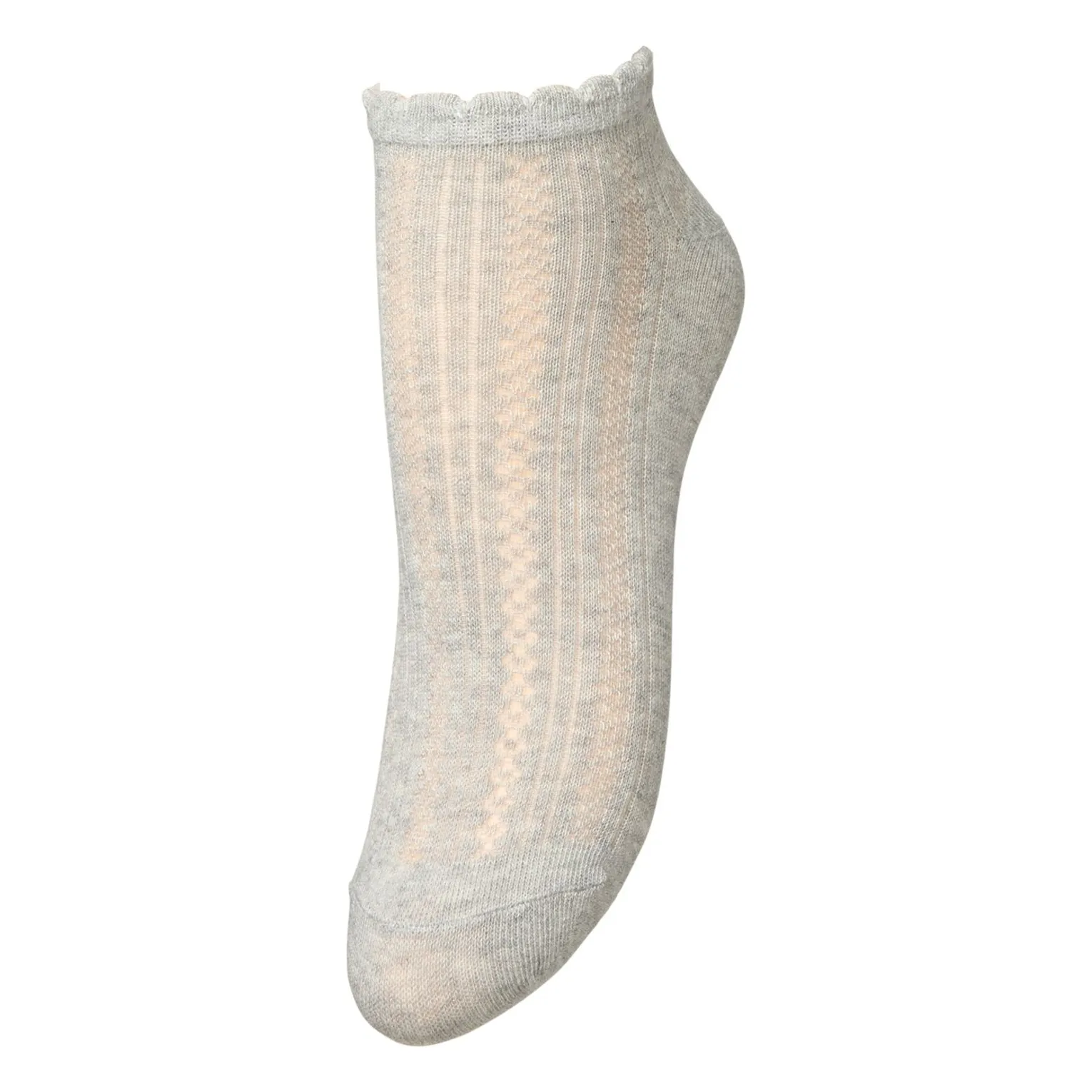 Becksöndergaard Grey Crochia Cotton Socks