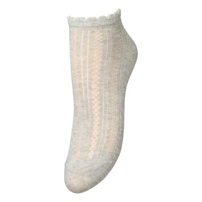 Crochia Cotton Socks | Grey