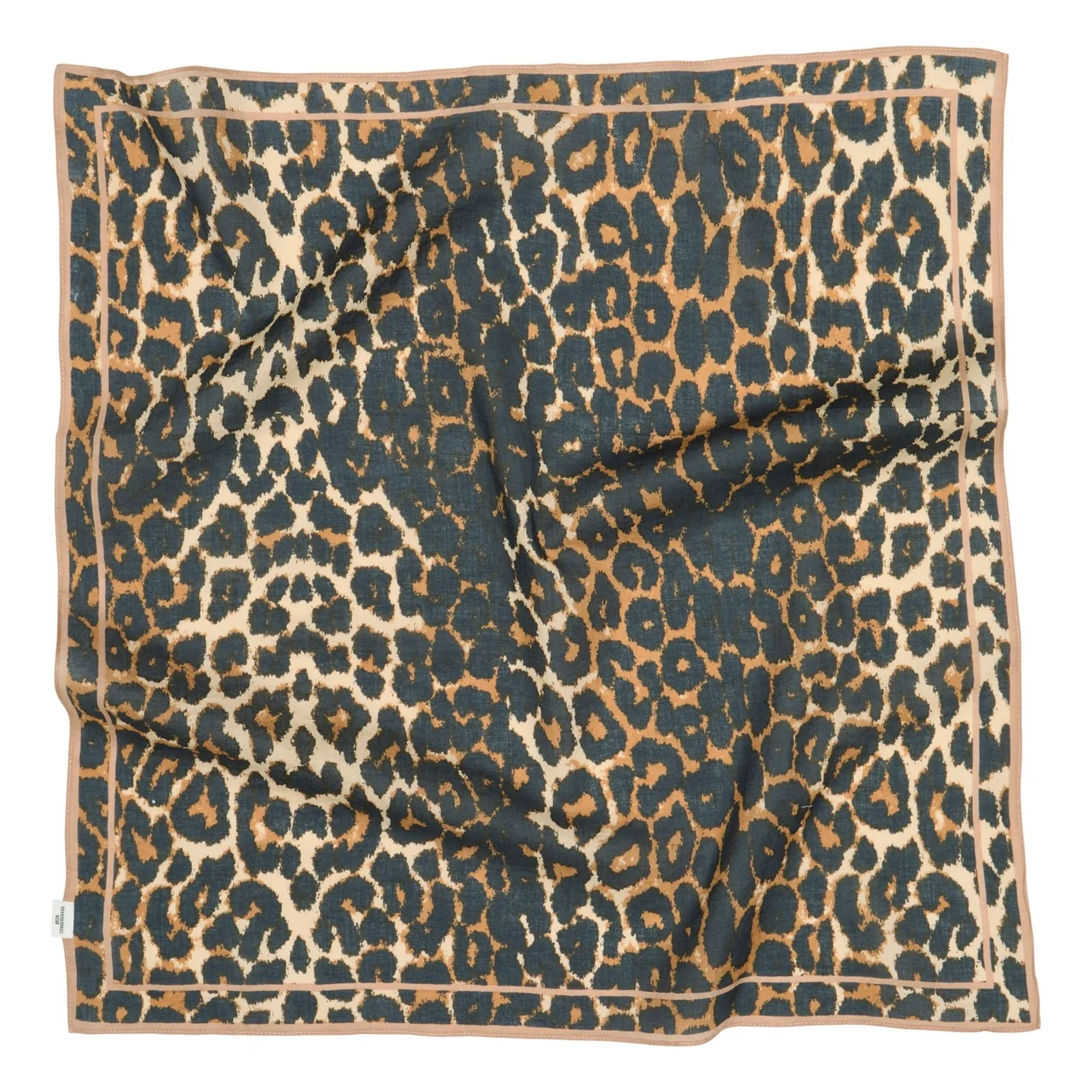 Becksöndergaard Black Leopa Edgia Cotton Scarf