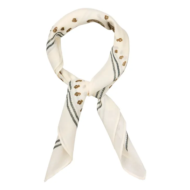 Bufanda de algodón Bloom Paisley | Crudo