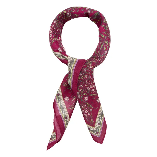 Foulard Gardenparty Coton | Rose boisé