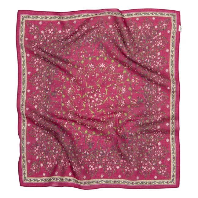 Foulard Gardenparty Coton | Rose boisé