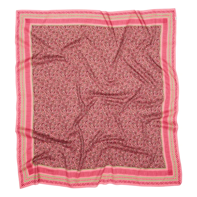 Foulard Asfloria Soie et Coton | Rose