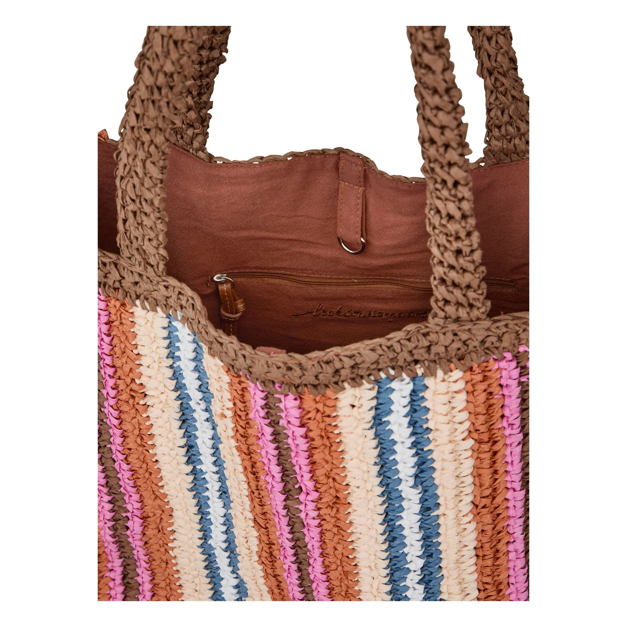 Sac Rayures Straw | Marron- Image produit n°1