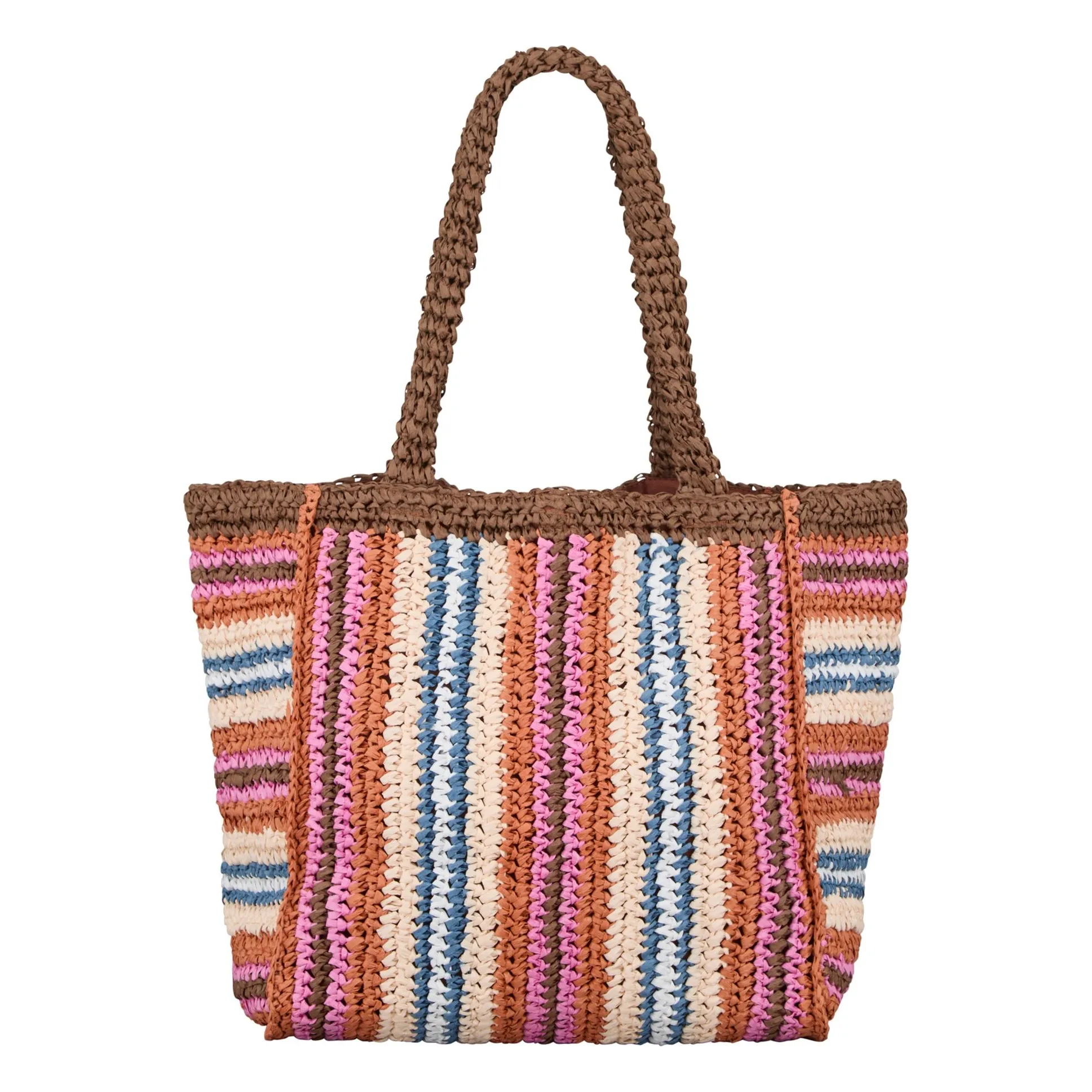 Sac Rayures Straw | Marron- Image produit n°0
