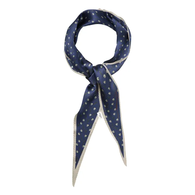 Hearta Tulip Diamond scarf | Navy blue