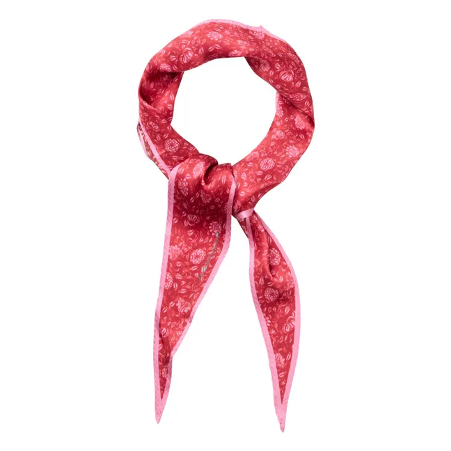 Foulard Asflora Diamond Soie | Rouge
