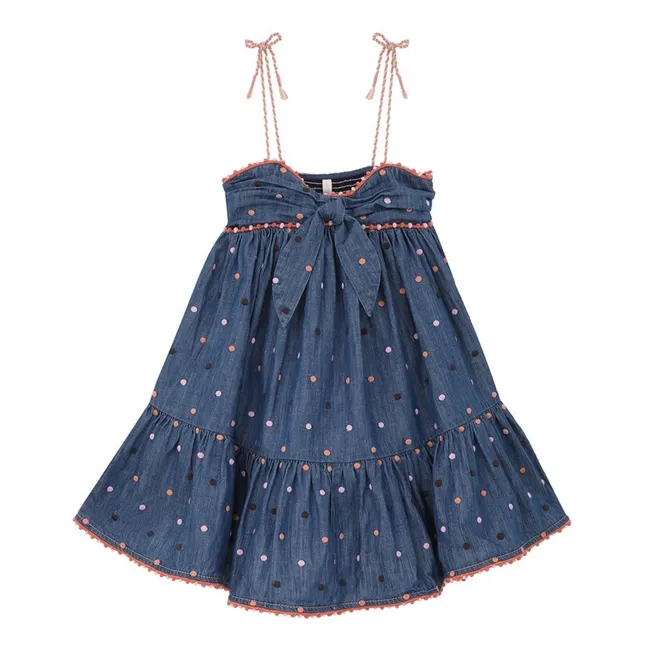 Robe Denim Awaken Pois | Bleu foncé