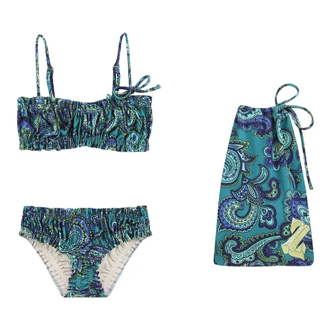 Maillot de Bain Patience Paisley | Turquoise