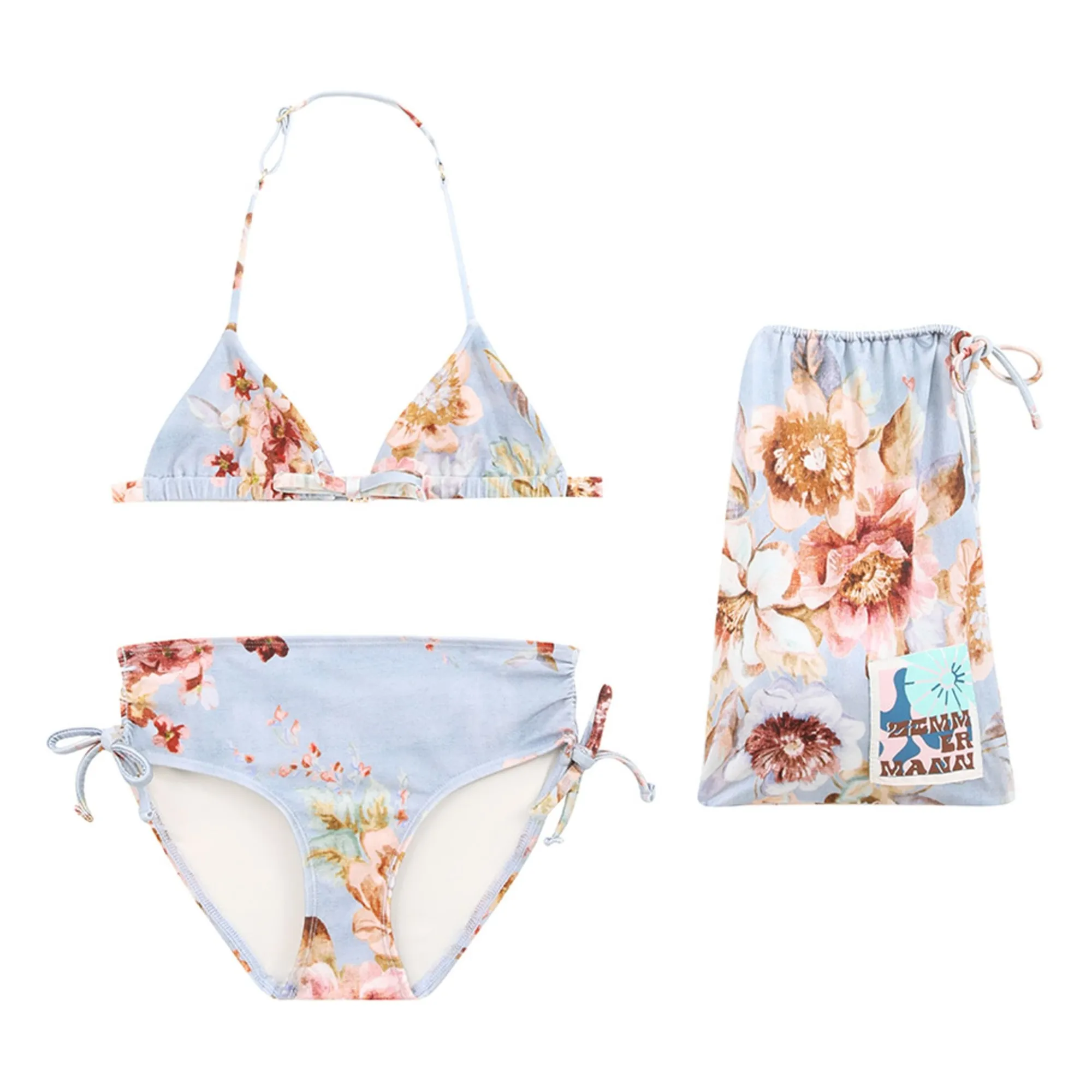 Zimmermann Light Blue Awaken Fleuri Swimsuit