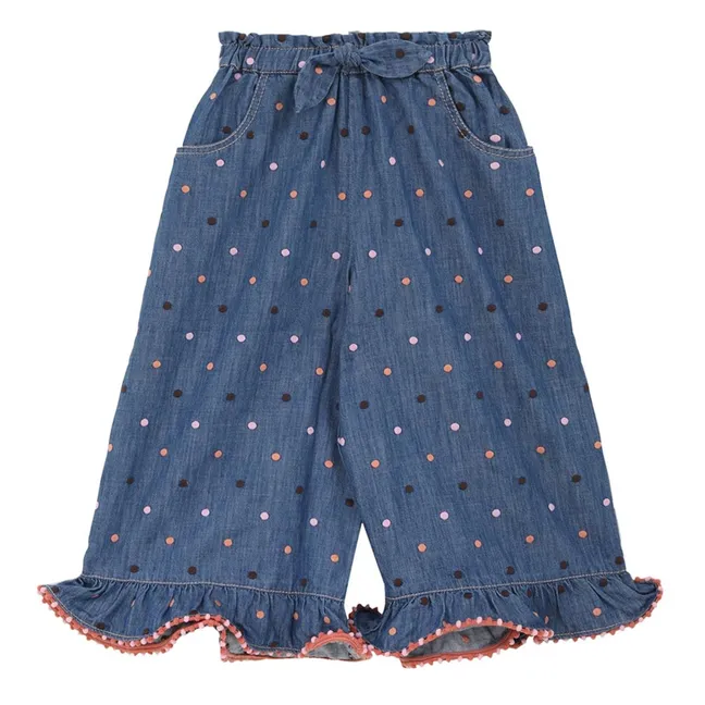 Pantalon Denim Awaken Pois | Bleu foncé