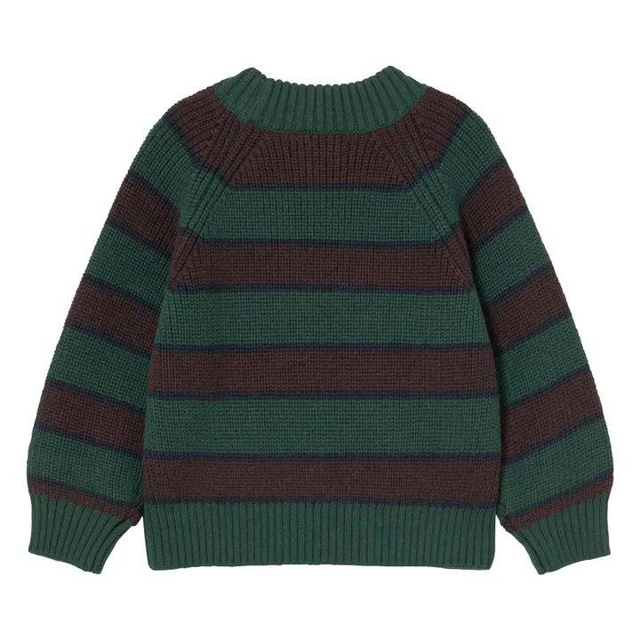Pull Rayé Laine | Vert- Image produit n°2