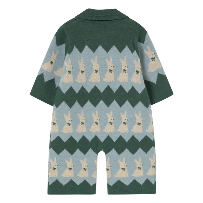 Combinaison Lapins Laine | Vert