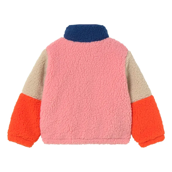 Veste Façon Sherpa Colorblock | Bleu- Image produit n°3