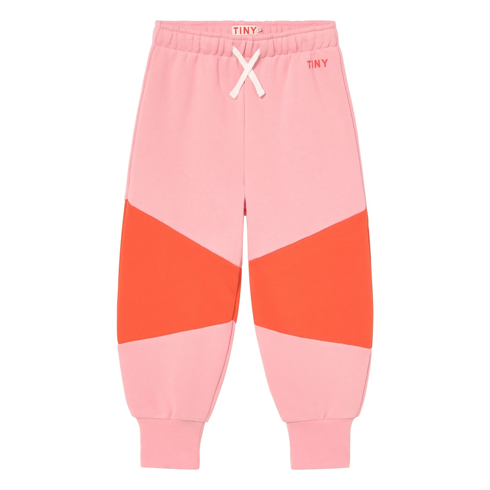 Tinycottons Pink Tiny Colorblock Organic Cotton Jogger