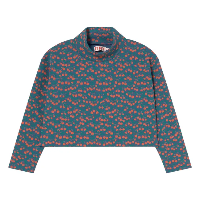 Organic Cotton Apple Rib Crew Neck | Navy blue