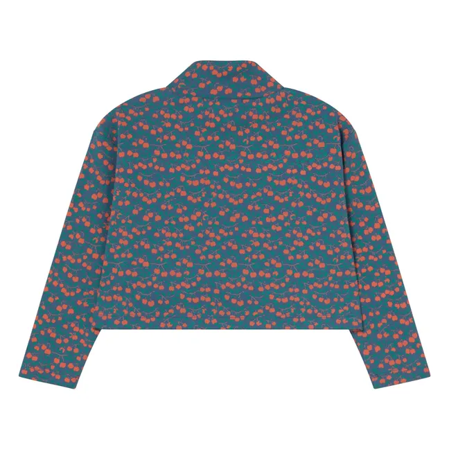 Cuello redondo Apple Rib de algodón orgánico | Azul Marino