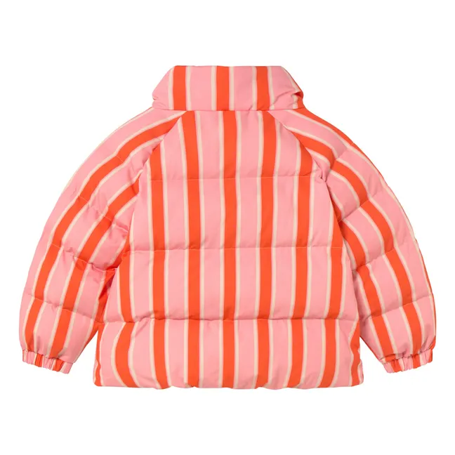 Doudoune Retro Rayée | Rose