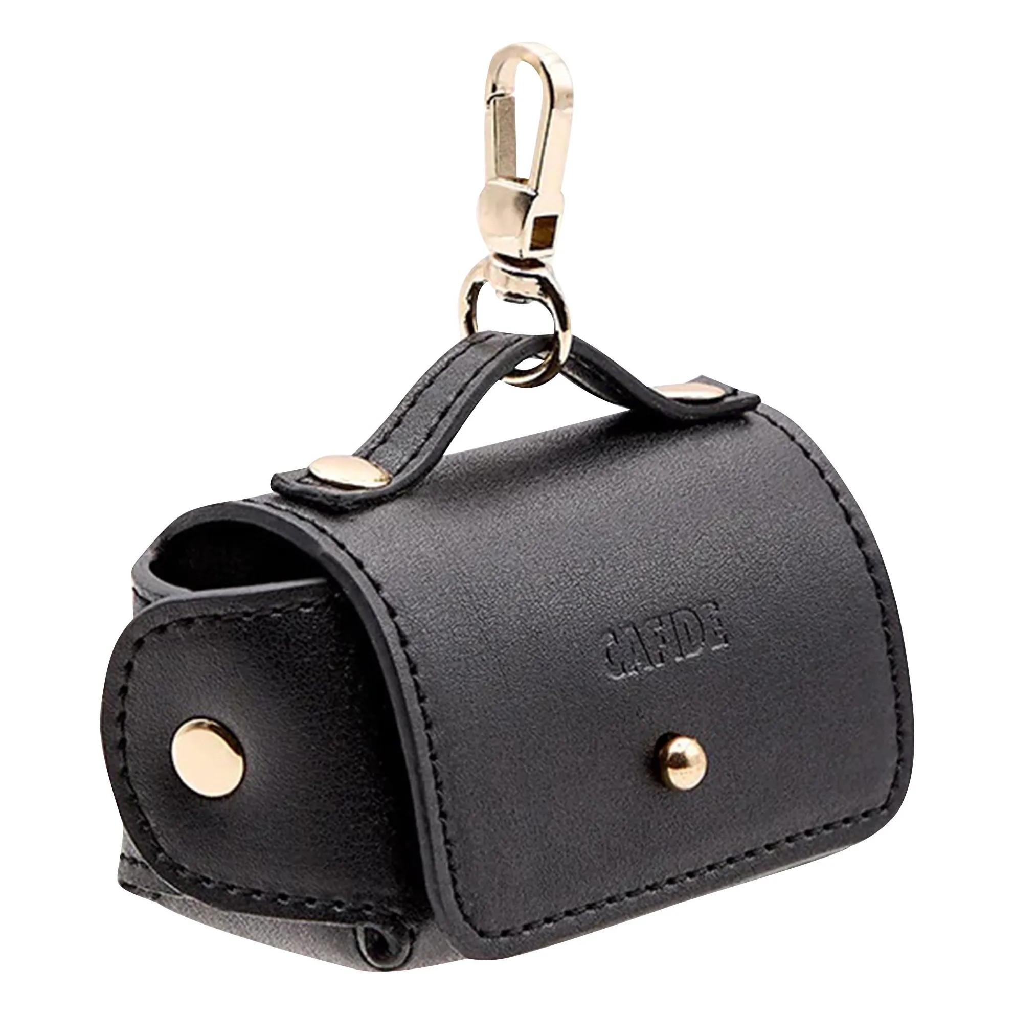 Cafide Black Vegan Leather Bag Dispenser