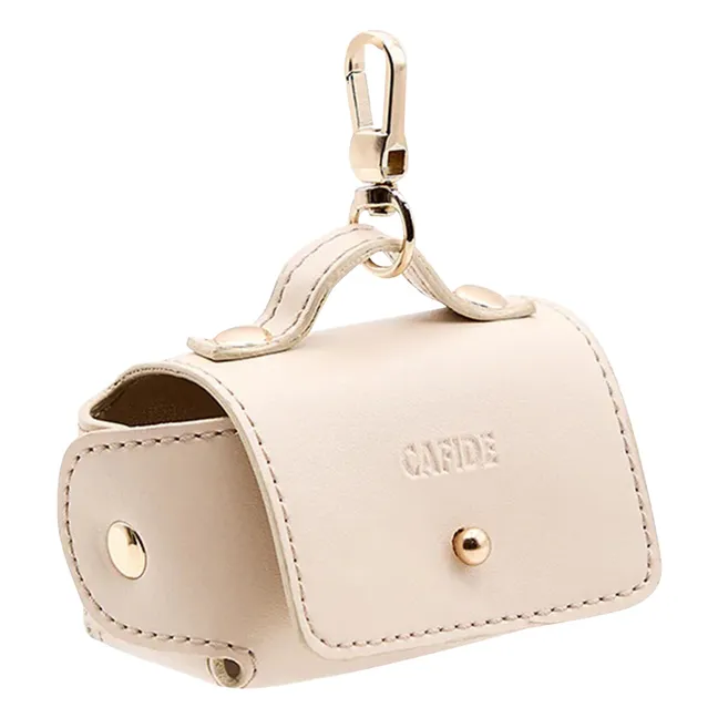 Distributeur de sacs en cuir vegan | Beige