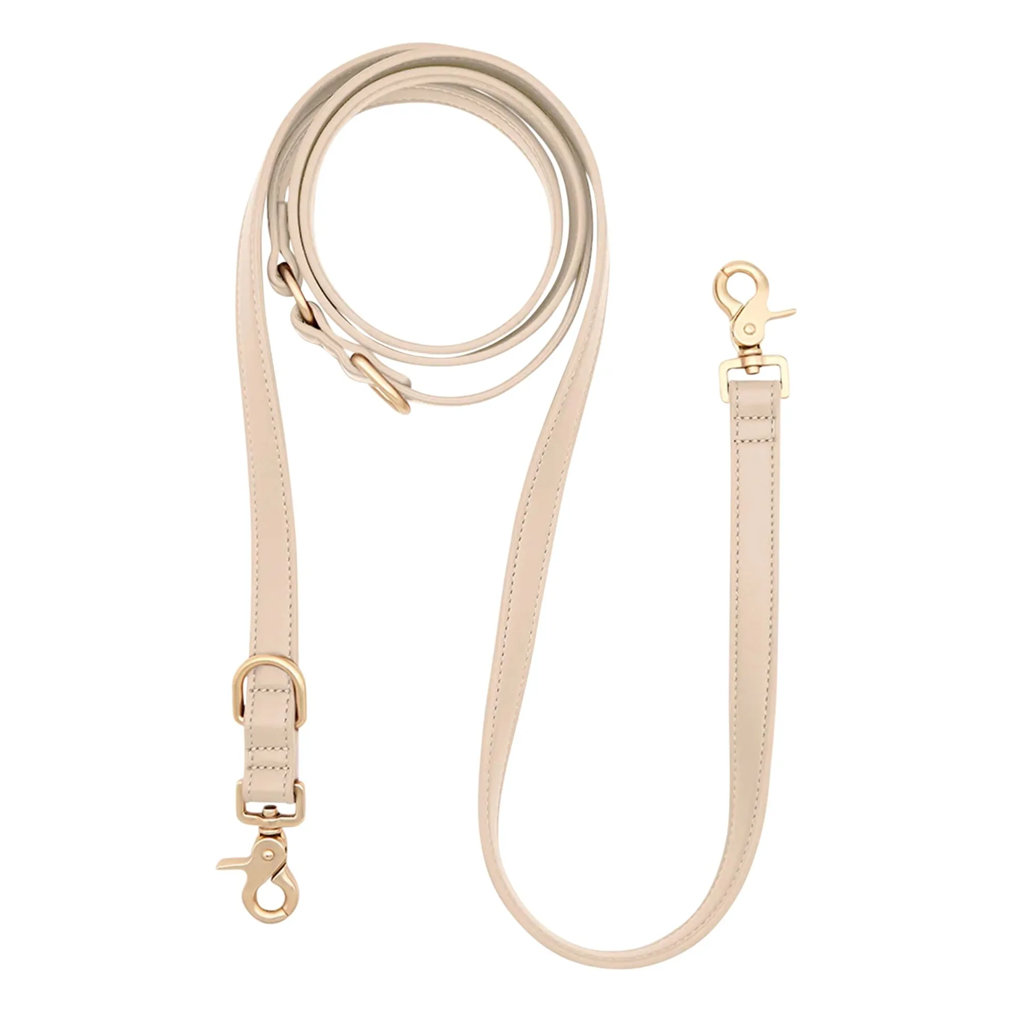 Cafide Beige 3 Position Dog Leash In Vegan Leather