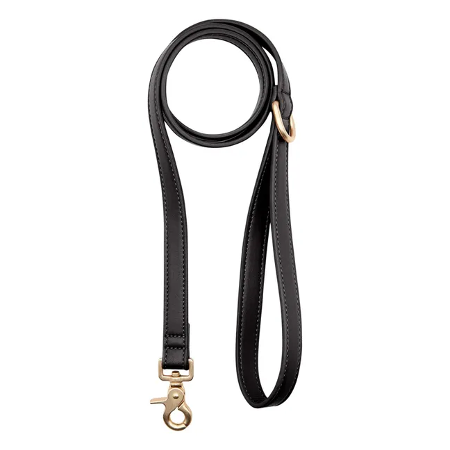 Correa para perro de cuero vegano | Negro