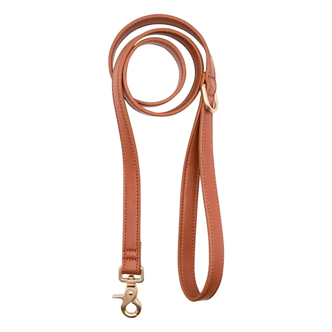Correa para perro de cuero vegano | Marrón