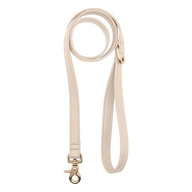 Correa para perro de cuero vegano | Beige