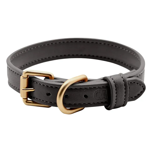 Collier pour chien en cuir vegan | Noir