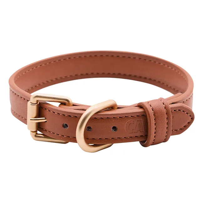 Collier pour chien en cuir vegan | Marron