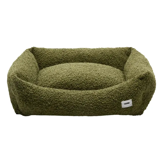 Snozy terry dog bed | Green