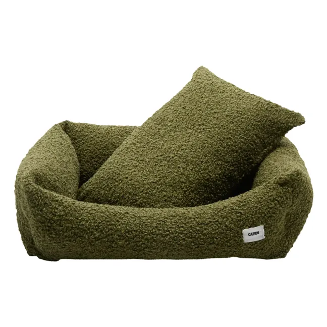 Hundekorb aus Bouclé Snozy | Grün