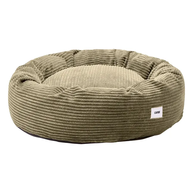 Panier pour chien en velours côtelé Nuba | Vert