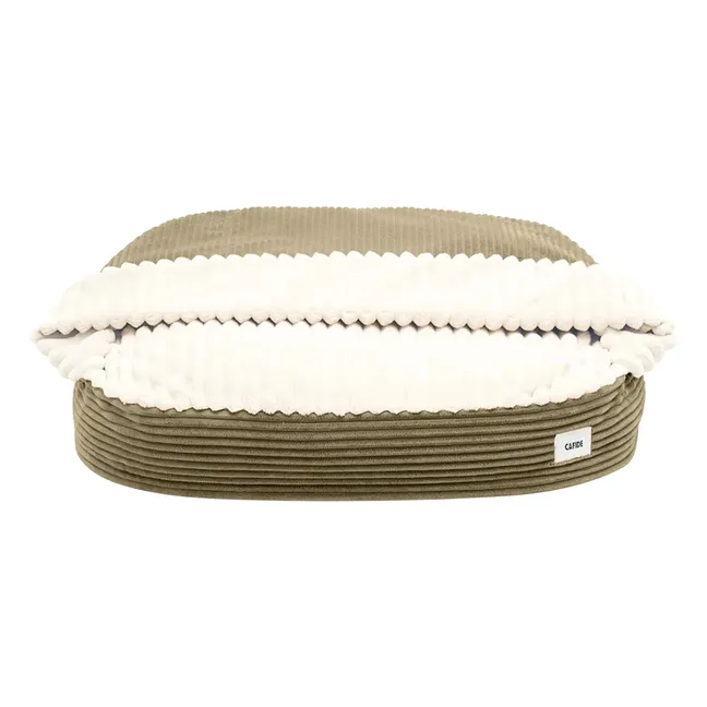 Panier pour chien en velours côtelé Maso | Vert