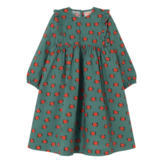 Robe Camelias Popeline | Turquoise