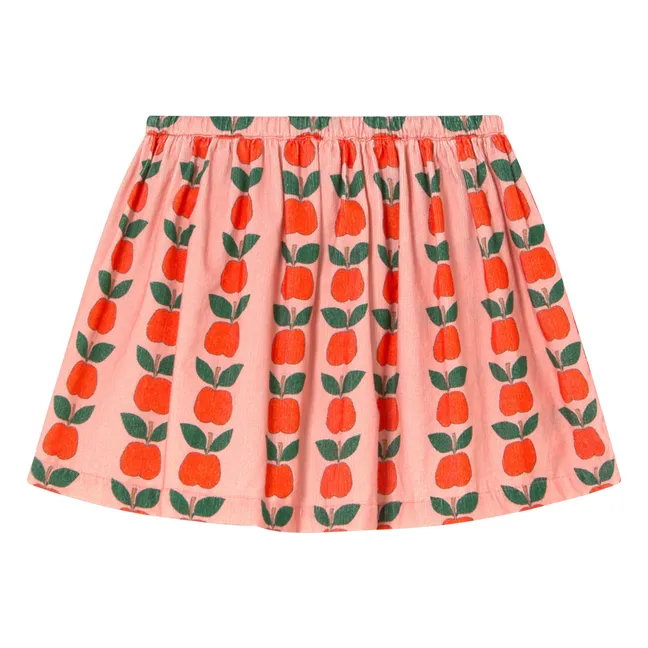 Jupe Pommes Velours Côtelé | Rose