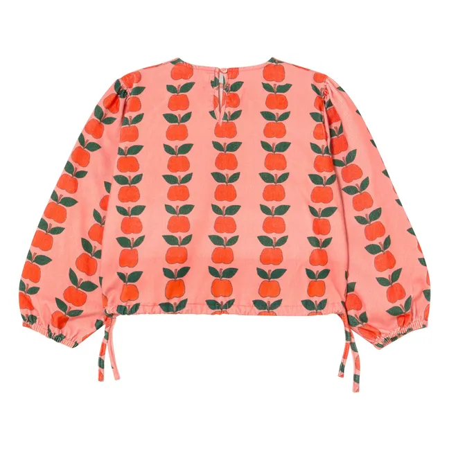 Blouse Pommes Velours Côtelé | Rose