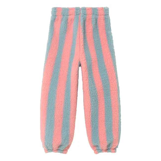 Jogger Façon Sherpa Rayé | Rose